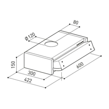 Samet Cappa da incasso sottopensile Estraibile 60 1 luce led 3 livelli di potenza classe D
