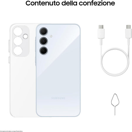 SAMSUNG-GALAXY-A35-5G-8GB-RAM-256GB-DUAL-SIM-AWESOME-ICEBLU-+-COVER-CLEAR-CASE-OMAGGIO-USATO