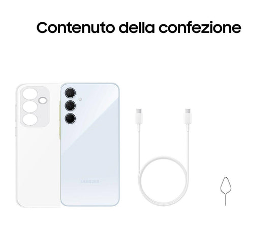Samsung Galaxy A35 5G 6Gb Ram 128Gb Dual Sim Awesome Iceblu + Cover Clear Case Omaggio Usato