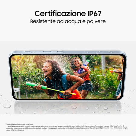 Samsung Galaxy A35 5G 8Gb Ram 256Gb Dual Sim Awesome Lilac + Cover Clear Case Omaggio Usato