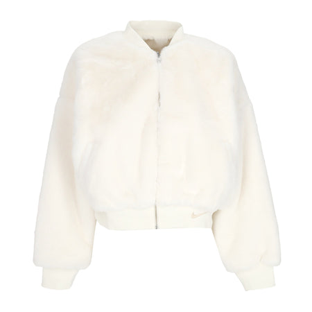 Nike Pelliccia Donna W Sportswear Reversible Faux Fur Bomber Sail/sanddrift da donna