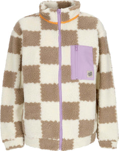 SANTA-CRUZ-Orsetto-Donna-Sydney-Sherpa-Fleece-Brown-Checkerboard-da-donna