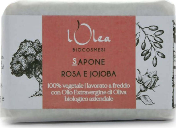 Sapone Mani Viso Corpo Naturale Biologico Rosa e Jojoba Saponetta 100% BIO Lavorata a Freddo Sapone Delicato Ingredienti da Agricoltura Biologica Bellezza/Bagno e corpo/Detergenti per il corpo/Saponette L’Olea Biocosmesi - Castelbottaccio, Commerciovirtuoso.it