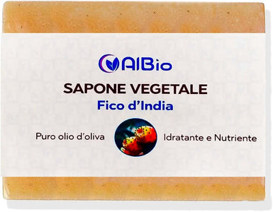 Sapone Vegetale Naturale al Fico d'India sapone artigianale Sicilia ingredienti naturali saponetta Idratante e delicata 100g
