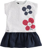 SARABANDA Abito con fiori e strass per bambina 1451273000 12730 Vestitino Bianco Blu Fiori Bimba Abitino Estivo Abbigliamento Sanitaria Gioia del Bimbo - Villa San Giovanni, Commerciovirtuoso.it