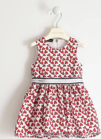 SARABANDA Abito smanicato fantasia cuori per bambina 145D206700 D2067 Vestito Bimba Bianco e Rosso Abitino Vestitino Cuori Abbigliamento Sanitaria Gioia del Bimbo - Villa San Giovanni, Commerciovirtuoso.it