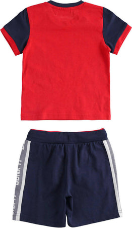 SARABANDA Completo t-shirt e pantalone corto al ginocchio per bambino 1271277200 12772 colore 2256 Completino Bimbo Set Rosso Blu Abbigliamento Sanitaria Gioia del Bimbo - Villa San Giovanni, Commerciovirtuoso.it