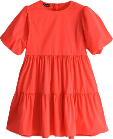Sarabanda Vestito Bimba Rosso Manica A Sbuffo Palloncino Gonna A Balze Abito Bambina Estivo Vestitino Girocollo Moda/Bambine e ragazze/Abbigliamento/Abiti/Casual Mondo Bimbo - Bagnara Calabra, Commerciovirtuoso.it