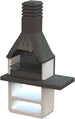Sarom Barbecue in Muratura Prometeo Bbq Carbonella E Legna Made in Italy Con Ampio Piano Di Appoggio Montaggio Facile