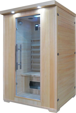 Sauna-Infrarossi-per-2-persone-in-Legno-Hemlock-120x120-Red