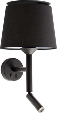 SAVOY Lampada da parete con lettore nera/nera Illuminazione/Illuminazione per interni/Illuminazioni per pareti/Applique Led Mall Home - Napoli, Commerciovirtuoso.it