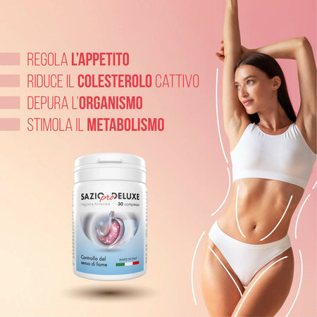 Sazio-Pro-Deluxe-Intensive-Integratore-Dimagrante-Notturno---120-Compresse-da-500mg,-Blocco-Fame-e-Depurativo-Naturale