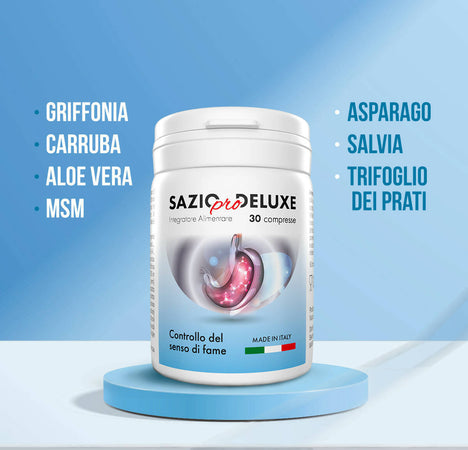 Sazio pro Deluxe intensive veloce integratore per dimagrire saziante brucia grassi forte dieta 120 compresse da 500mg Salute e cura della persona/Alimentazione e nutrizione/Prodotti dimagranti e perdita di peso/Soppressori dell'appetito Beauty Fashion Store - Palermo, Commerciovirtuoso.it