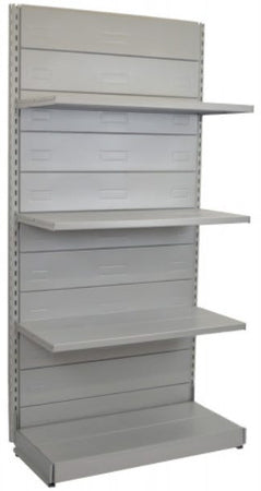 Scaffale metallo verniciato alluminio per negozio cm. 97x40x200h