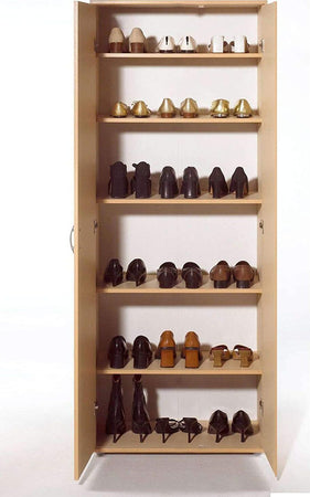 SC1-scarpiera-ingresso-moderna-bianca-2-ante-legno-salvaspazio-armadio-bianco-marrone-rovere