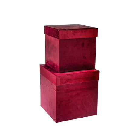 Scatola quadrata porta regali in velluto multiuso fai da te decorazioni natalizie da 23,5 cm