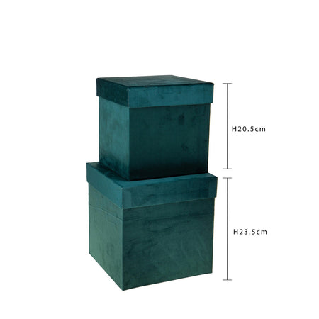 Scatola quadrata porta regali in velluto multiuso fai da te decorazioni natalizie da 23,5 cm