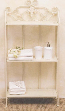 Scaffale-3-piani-stile-provenzale-in-ferro-verniciato-Bianco-Milani-Home