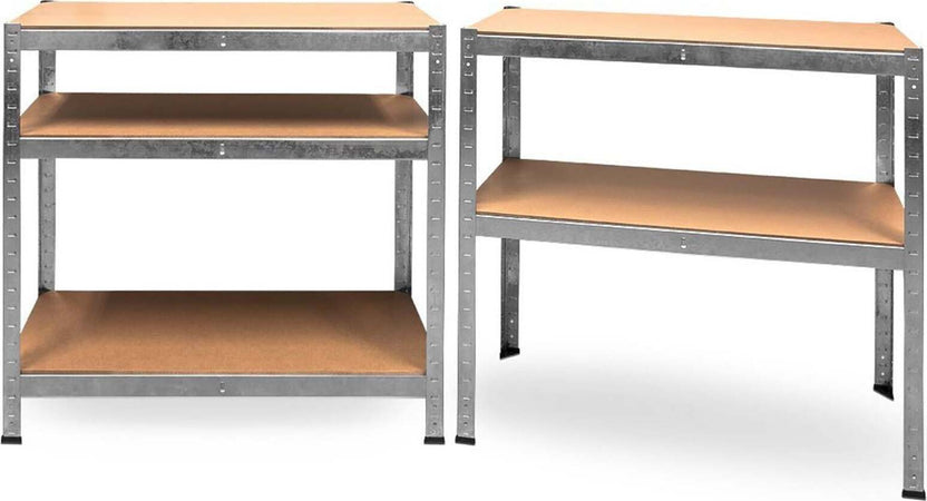 Scaffale in acciaio zincato con mensole in MDF Capacità 875 kg  90 x 40 x180 cm