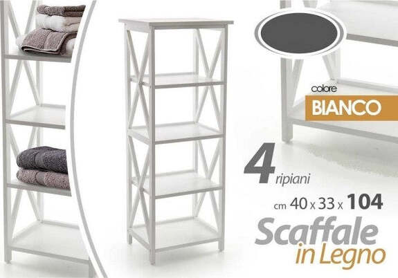 Scaffale-Mobile-A-4-Ripiani-Mensole-In-Legno-Colore-Bianco-40x33x104-Cm-788253