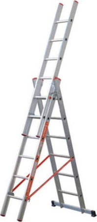 Scala Tripla Trasformabile 3 Elementi In Alluminio A Sfilo O A Cavalletto Modula Fai da te/Prodotti per la costruzione/Scale/Scale pieghevoli Trade Shop italia - Napoli, Commerciovirtuoso.it