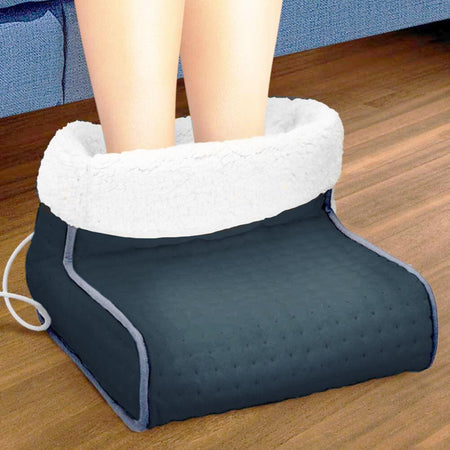 Scalda-Piedi-Elettrico-Ciabattona-Scaldapiedi-Termico-100W-Ufficio-Grigio-Scuro
