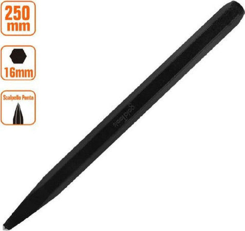 Scalpello A Punta Attacco Esagonale In Acciaio 250x16mm Utilizzo Su Pietra 57020 Fai da te/Utensili elettrici e a mano/Utensili a mano/Scalpelli/Scalpelli per muratura Trade Shop italia - Napoli, Commerciovirtuoso.it