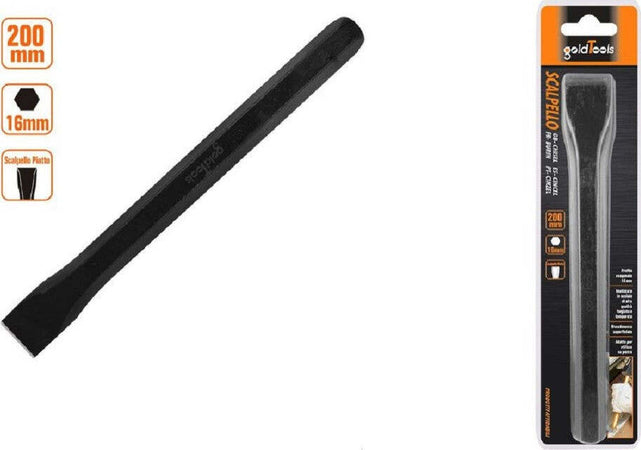 Scalpello Piatto Attacco Esagonale In Acciaio 200x16 Mm Utilizzo Su Pietra 57015 Fai da te/Utensili elettrici e a mano/Utensili a mano/Scalpelli/Scalpelli per muratura Trade Shop italia - Napoli, Commerciovirtuoso.it