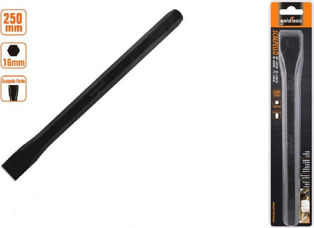 Scalpello Piatto Attacco Esagonale In Acciaio 250x16 Mm Utilizzo Su Pietra 57016 Fai da te/Utensili elettrici e a mano/Utensili a mano/Scalpelli/Scalpelli per muratura Trade Shop italia - Napoli, Commerciovirtuoso.it