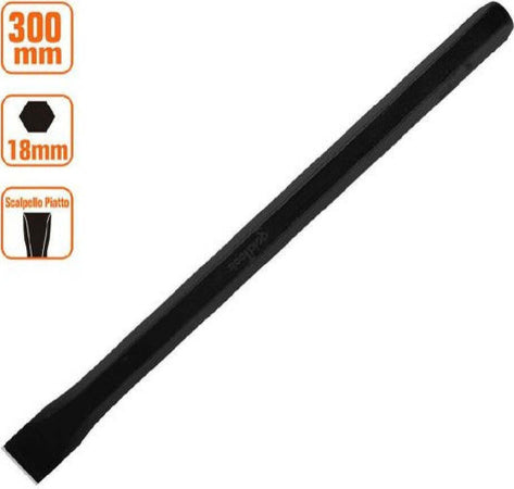 Scalpello Piatto Attacco Esagonale In Acciaio 300x18 Mm Utilizzo Su Pietra 57017 Fai da te/Utensili elettrici e a mano/Utensili a mano/Scalpelli/Scalpelli per muratura Trade Shop italia - Napoli, Commerciovirtuoso.it