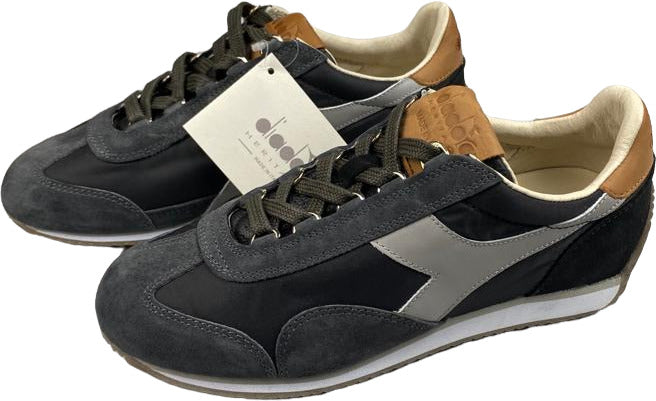 Scarpa uomo sportiva - Diadora Heritage - Equipe ITA - Nero/grigio