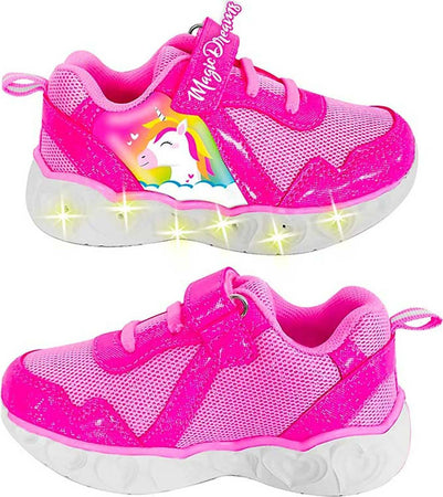 Scarpe-Unicorno-con-luci-numeri-dal-24-al-30-colore-Fuxia