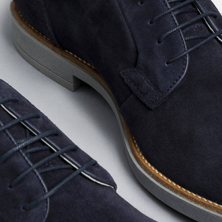 Scarpe Uomo Derby Nerogiardini Scarpe Stringate Basse in Pelle Scamosciata Blu Con Lacci E Suola in Gomma Bicolore 2,5 Cm Dry - Go Art. E001452u/258 Estate 2022