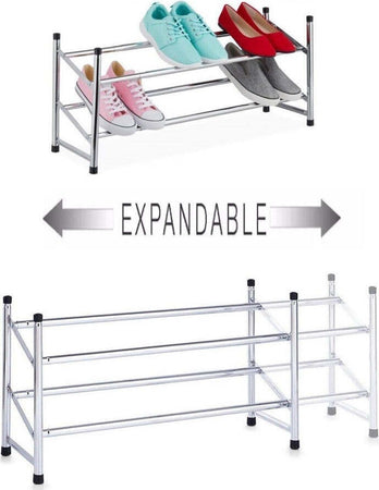 Scarpiera 12 Paia Scarpe Salvaspazio In Metallo Estensibile 2 Ripiani Impilabile Casa e cucina/Organizzazione interni/Organizzazione guardaroba/Portascarpe/Scarpiere Trade Shop italia - Napoli, Commerciovirtuoso.it
