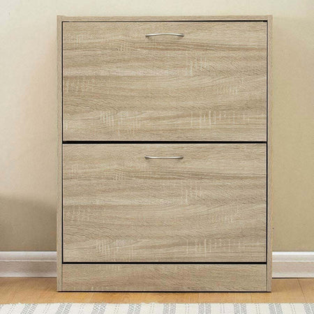 Scarpiera 2 Ante Ripiani Doppia Profondita In Melamina 63x24x81cm Colore Beige Casa, arredamento e bricolage > Arredamento > Scarpiere Trade Shop italia - Napoli, Commerciovirtuoso.it