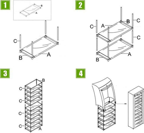Scarpiera Armadio Salvaspazio 60x30x122cm Scarpe Rivestimento Tessuto Chiusura Casa e cucina/Organizzazione interni/Organizzazione guardaroba/Portascarpe/Scaffali portascarpe Trade Shop italia - Napoli, Commerciovirtuoso.it