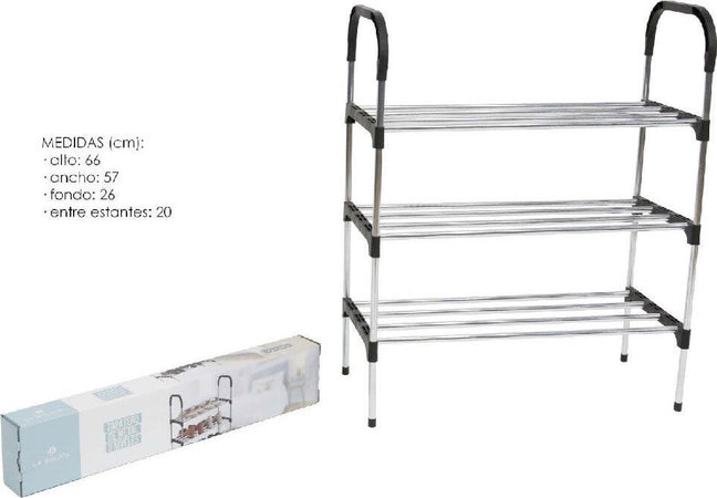 Scarpiera In Metallo Plastica 3 Livelli 57x26x66cm Salvaspazio Porta Scarpe Casa Casa e cucina/Organizzazione interni/Organizzazione guardaroba/Portascarpe/Scarpiere Trade Shop italia - Napoli, Commerciovirtuoso.it