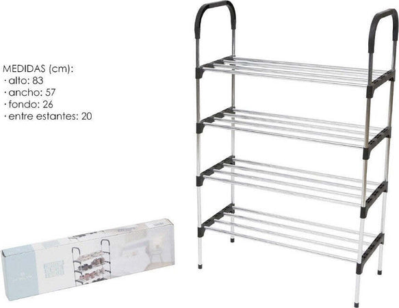 Scarpiera In Metallo Plastica 4 Livelli 57x26x83cm Salvaspazio Porta Scarpe Casa Casa e cucina/Organizzazione interni/Organizzazione guardaroba/Portascarpe/Scarpiere Trade Shop italia - Napoli, Commerciovirtuoso.it
