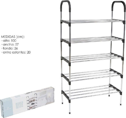 Scarpiera In Metallo Plastica 5 Livelli 57x26x100cm Salvaspazio Portascarpe Casa Casa e cucina/Organizzazione interni/Organizzazione guardaroba/Portascarpe/Scarpiere Trade Shop italia - Napoli, Commerciovirtuoso.it