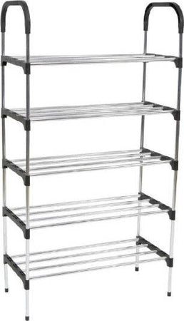Scarpiera-In-Metallo-Plastica-5-Livelli-57x26x100cm-Salvaspazio-Portascarpe-Casa