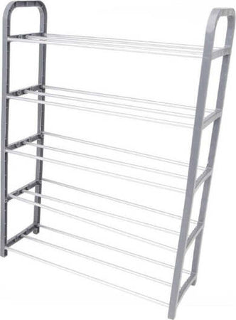 Scarpiera-In-Plastica-5-Ripiani-Livelli-Salvaspazio-50x19x68cm-Porta-Scarpe-Casa