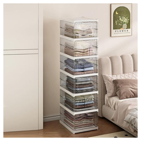 Scarpiera Pieghevole Scarpe Richiudibile 6 Contenitori Salvaspazio 105x25.5x34.5cm