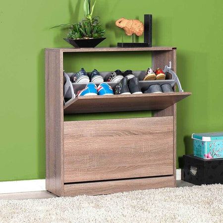 Scarpiera shc520 a due ante a ribalta rovere