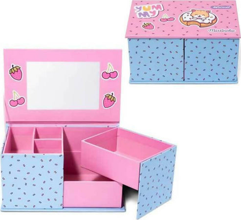 Scatola Cofanetto Porta Gioielli per Bambine Con Scomparti E Specchio Casa e cucina/Organizzazione interni/Cofanetti e scatole portagioie/Cofanetti Cartoleria Deja Vu - Crotone, Commerciovirtuoso.it