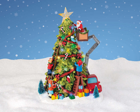 Scena animata a Led Babbo Natale che costruisce l'albero con i Regali, decorazione da 40 cm Casa e cucina/Decorazioni per interni/Addobbi e decorazioni per ricorrenze/Decorazioni natalizie/Oggettistica MagiediNatale.it - Altamura, Commerciovirtuoso.it