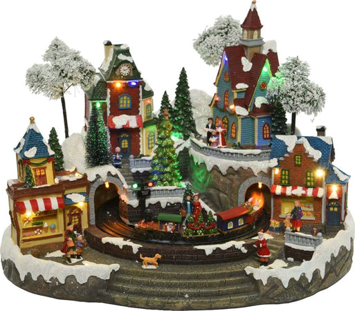 Scena animata a Led con case e albero di natale con luci e movimenti 30 cm Casa e cucina/Decorazioni per interni/Addobbi e decorazioni per ricorrenze/Decorazioni natalizie/Oggettistica MagiediNatale.it - Altamura, Commerciovirtuoso.it