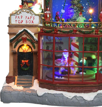 Scena animata a Led con negozio di giocattoli con luci 28,5 cm Casa e cucina/Decorazioni per interni/Addobbi e decorazioni per ricorrenze/Decorazioni natalizie/Oggettistica MagiediNatale.it - Altamura, Commerciovirtuoso.it