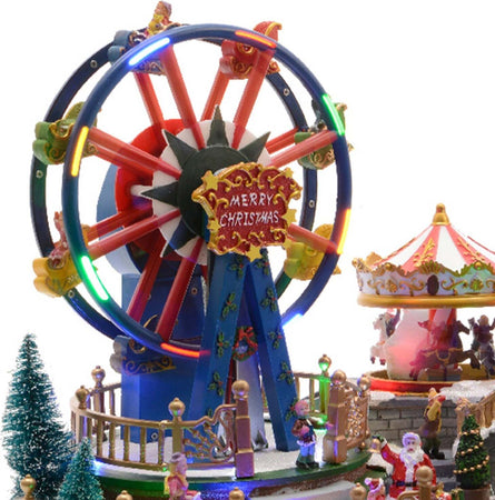 Scena animata a Led Parco divertimenti con Ruota Panoramica con Musica, decorazione da 56,5 cm Casa e cucina/Decorazioni per interni/Addobbi e decorazioni per ricorrenze/Decorazioni natalizie/Oggettistica MagiediNatale.it - Altamura, Commerciovirtuoso.it