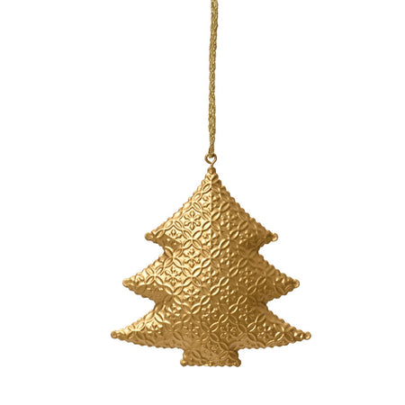 Pendaglio oro con fiocchi di neve, stella e albero di natale decorazione natalizia