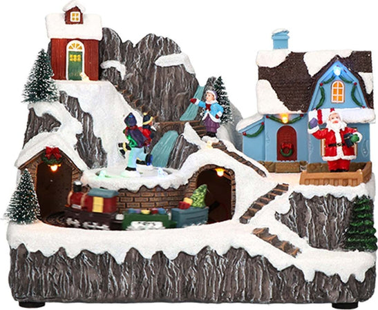 Scena Natalizia illuminata con led decorazione per villaggio di Natale Casa e cucina/Decorazioni per interni/Addobbi e decorazioni per ricorrenze/Decorazioni natalizie/Oggettistica MagiediNatale.it - Altamura, Commerciovirtuoso.it